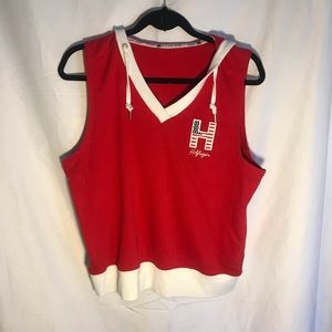 Tommy Hilfiger Streetwear Hooded Sleeveless Top Size Medium